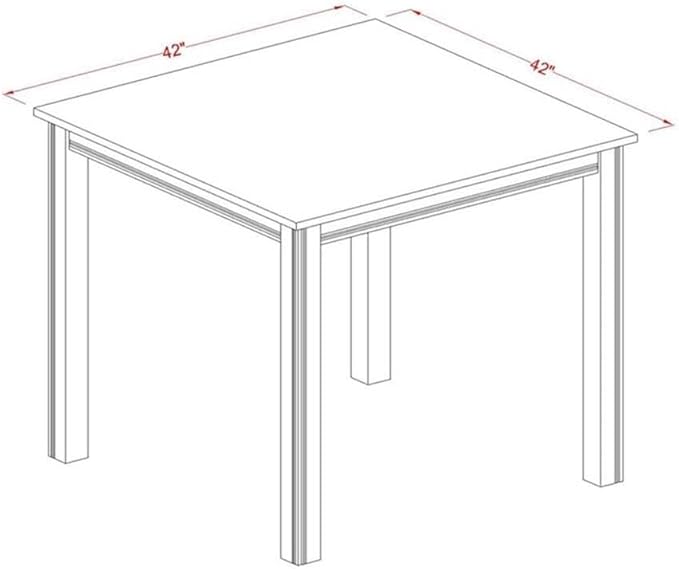East West Furniture CAIP5-LWH-C 5 Piece Dinette Set - Image 2