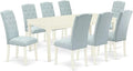 East West Furniture DOCE9-LWH-15 9 Piece Dining Table Set Includes a Rectangle by EastWestFurniture