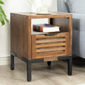 Bme Millie Solid Acacia Wood Rustic Nightstand by Bme