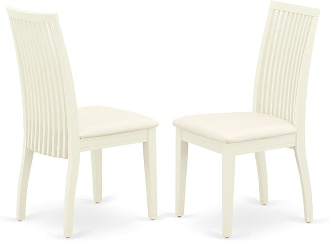 East West Furniture SHIP5-WHI-C 5 Piece Dining Room Furniture Set Includes a - Image 3