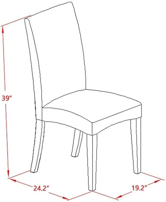 East West Furniture X677DR124-5 5 Piece Dining Room Table Set Includes a - Image 6