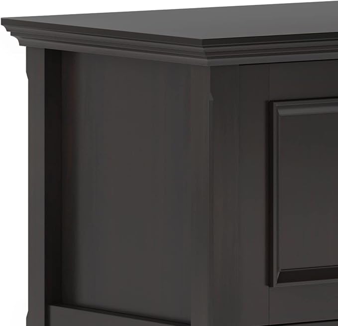 SIMPLIHOME Amherst 72-inch Wide Solid Wood Low TV Stand in Hickory Brown - Image 6