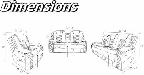 Oversized Power Recliner Chair, Oversized Single Electric Recliner Furniture - Image 2
