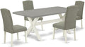 East West Furniture X097EN206-5 5 Piece Dining Table Set Includes a Rectangle by EastWestFurniture