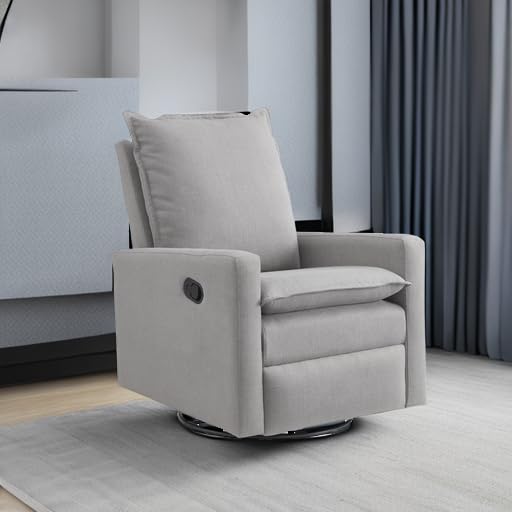 Oxford Baby Uptown Upholstered Swivel Glider and Recliner Nursery Chair - Image 2