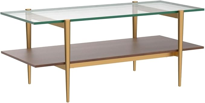 AGV LIGHTING Tadio Glass Coffee Table, Mid-Century Modern Coffee Table - Image 5