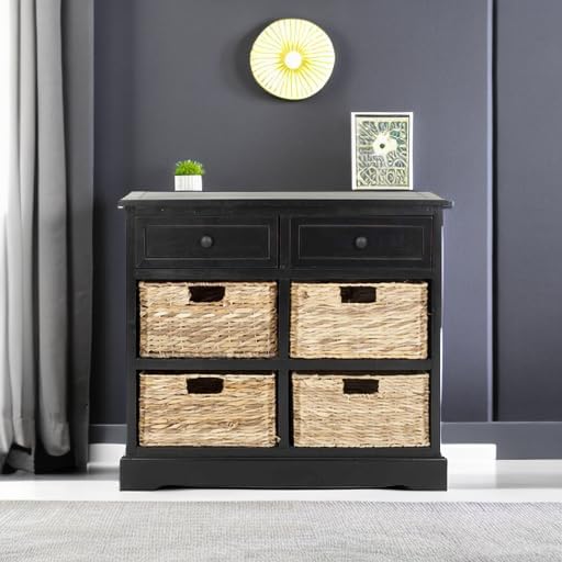 SAFAVIEH American Homes Collection Herman Vintage Black Storage Unit - Image 5