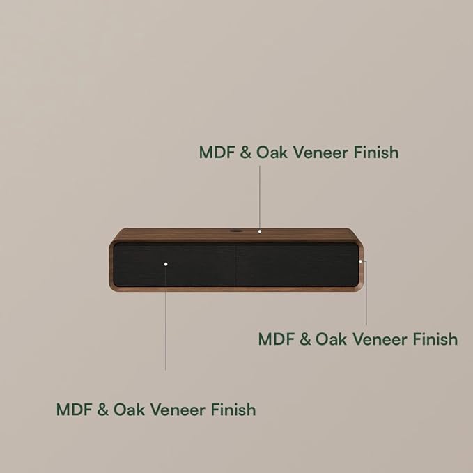 POVISON Fully-Assembled Minimalist Floating TV Stand, Modern Wall-Mounted - Image 4
