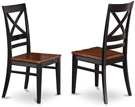 East West Furniture DOQU9-BCH-W 9 Piece Kitchen Table Set Includes a Rectangle - Image 6