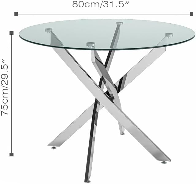 Glass Dining Table Modern Kitchen Table - Image 2