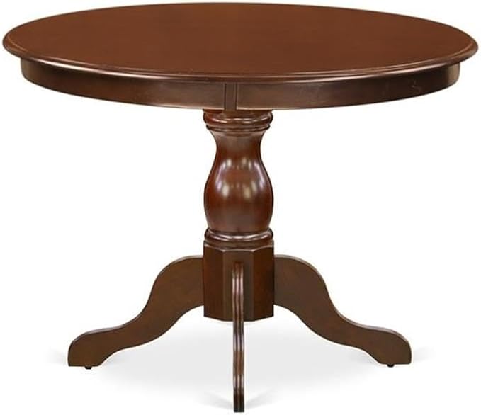 East West Furniture HLDL3-MAH-W 3 Piece Kitchen Table Set - Image 5