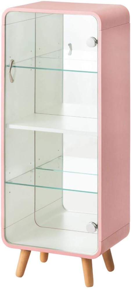 PaletteLife Figurine-Case 4 Tiers Collection-Case Mirror-Backboard Woodgrain by PaletteLife