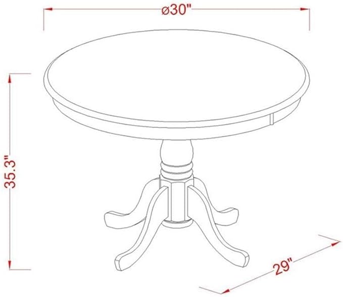 East West Furniture EDBU3-MAH-LC 3 Piece Counter Height Dining Table Set - Image 5