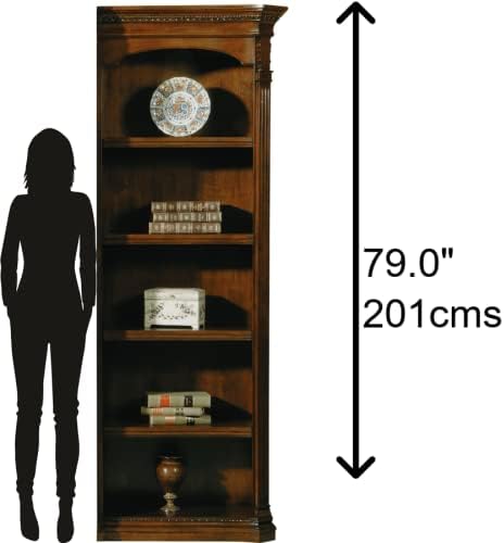 Hekman Furniture Old World Wooden Executive Right Bookcase – Traditional Wood - Image 3