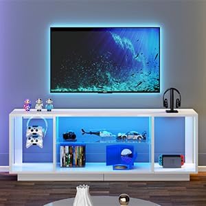 DlandHome LED TV Stand for TVs up to 60inch, Entertainment Center - Image 7