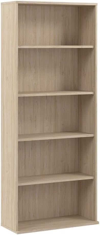 Bush Business Furniture Hustle Tall 5 Shelf Bookcase in Natural Elm, Large by BushBusinessFurniture