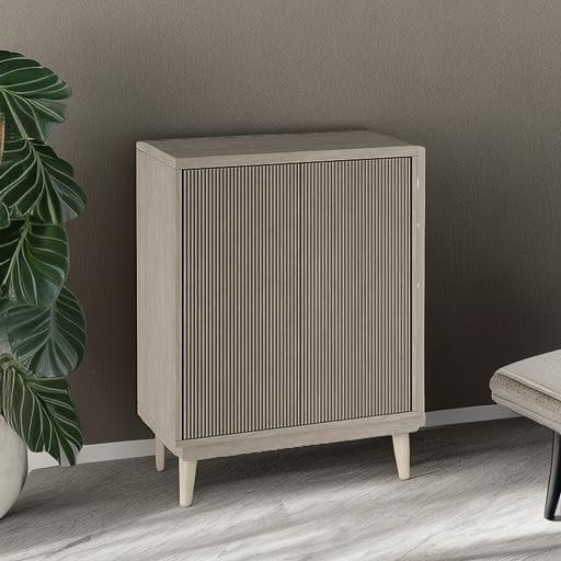 Henn&Hart 28" Wide Rectangular Accent Cabinet in Gray, - Image 9