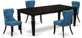 East West Furniture LGSI5-BLK-21 5 Piece Dining Set Includes a Rectangle Dining by EastWestFurniture