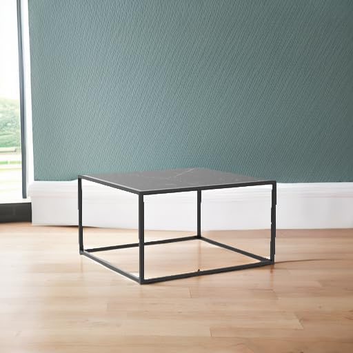 SAYGOER Black Coffee Table Small Square Coffee Table Simple Modern Center Table - Image 6
