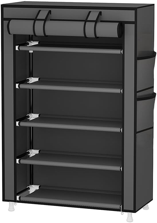 Calmootey 5 Tier Shoe Rack Organizer, Portable Shoe Shelf - Image 4