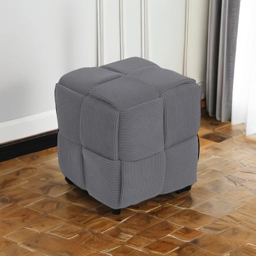 Ottoman Foot Rest Soft and Comfortable Ottoman Square Corduroy Woven Design - Image 6