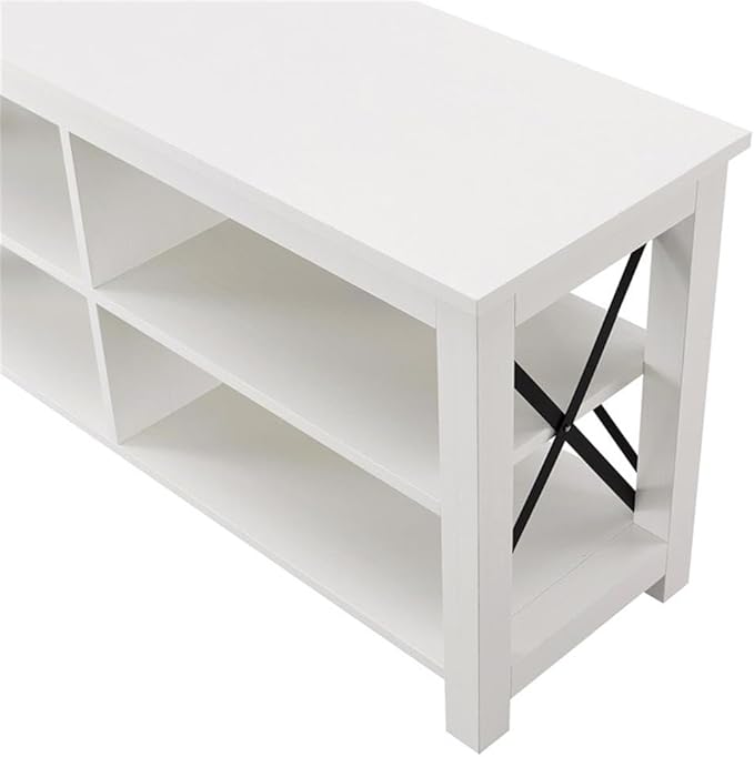 Henn&Hart Rectangular TV Stand for TV's up to 55" in White, TV Stands for the - Image 9