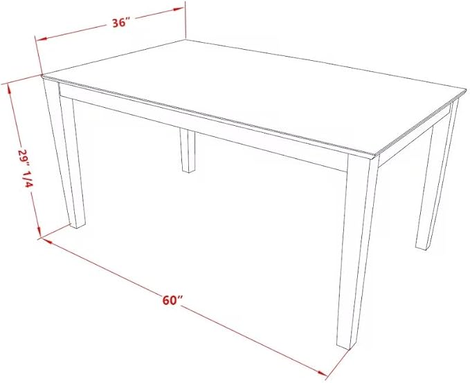 East West Furniture CAAB5-LWH-64 5 Piece Dining Room Furniture Set Includes a - Image 11