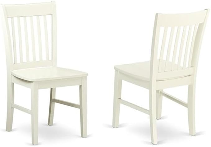 East West Furniture HBNF5-LWH-W 5 Piece Modern Dining Table Set Includes a - Image 4
