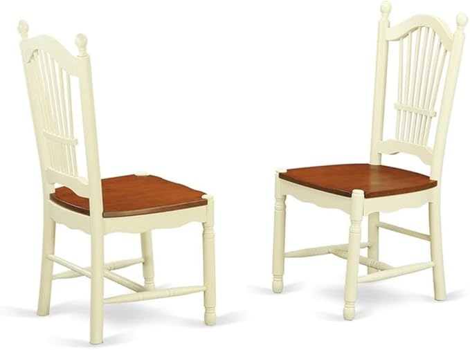 East West Furniture QUDO9-WHI-W 9 Piece Kitchen Table Set Includes a Rectangle - Image 4