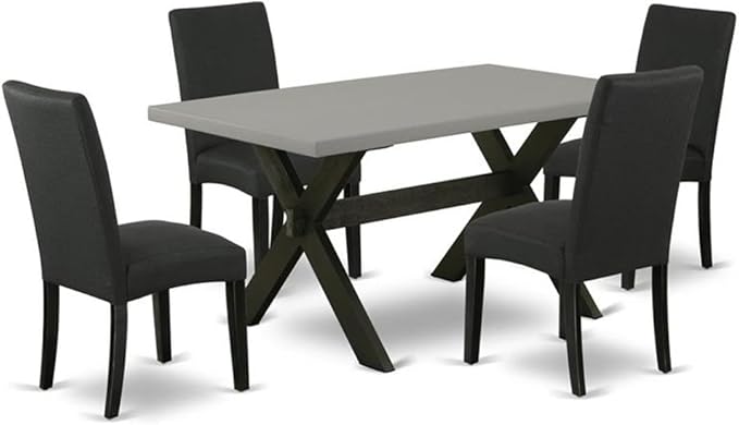 East West Furniture X696DR124-5 5 Piece Dining Table Set by EastWestFurniture