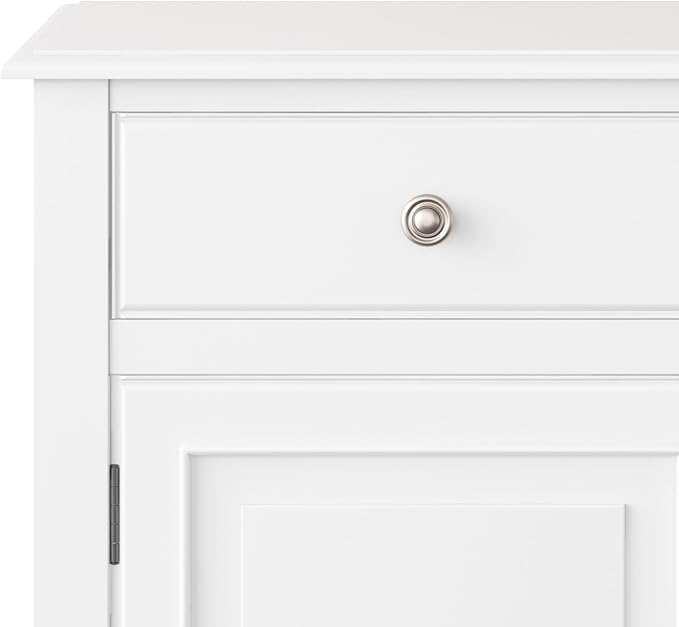 SIMPLIHOME Connaught 40-inch Wide Solid Wood Storage Cabinet in White - Image 6