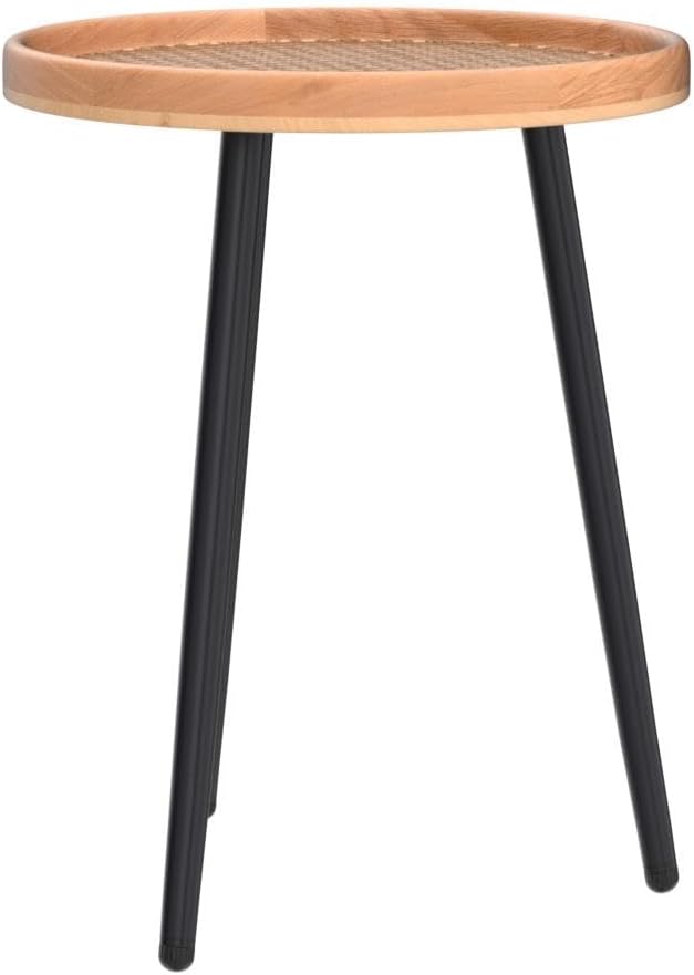 LITA Rattan Log Desktop Round Side End Table, Nightstand/Small Tables, Indoor - Image 5