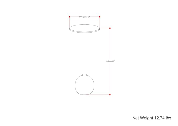 SIMPLIHOME Melene Modern Contemporary 12 inch Wide Metal Side Table in Gold/Grey - Image 2