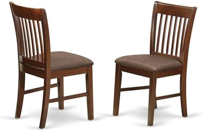 East West Furniture DONO7-MAH-C 7 Piece Dining Table Set Consist of a Rectangle - Image 4