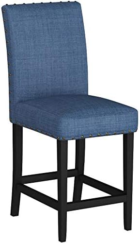Biony Blue Fabric Counter Height Stools - Image 6