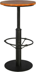 Vintage Industrial Bar Table 42" H, Round Wooden Top Metal Bar Standing Pub by FUBIRUO