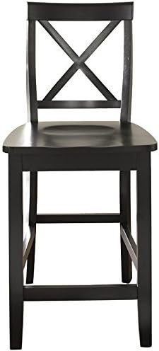 Crosley Furniture X-Back Wood Counter Height Bar Stools Set of 2 - Image 4
