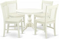 East West Furniture HBNF5-LWH-W 5 Piece Modern Dining Table Set Includes a by EastWestFurniture