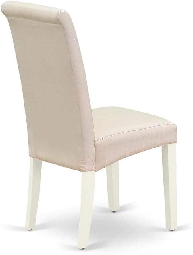 East West Furniture DLBA3-WHI-01 3 Piece Modern Dining Table Set Contains a - Image 9