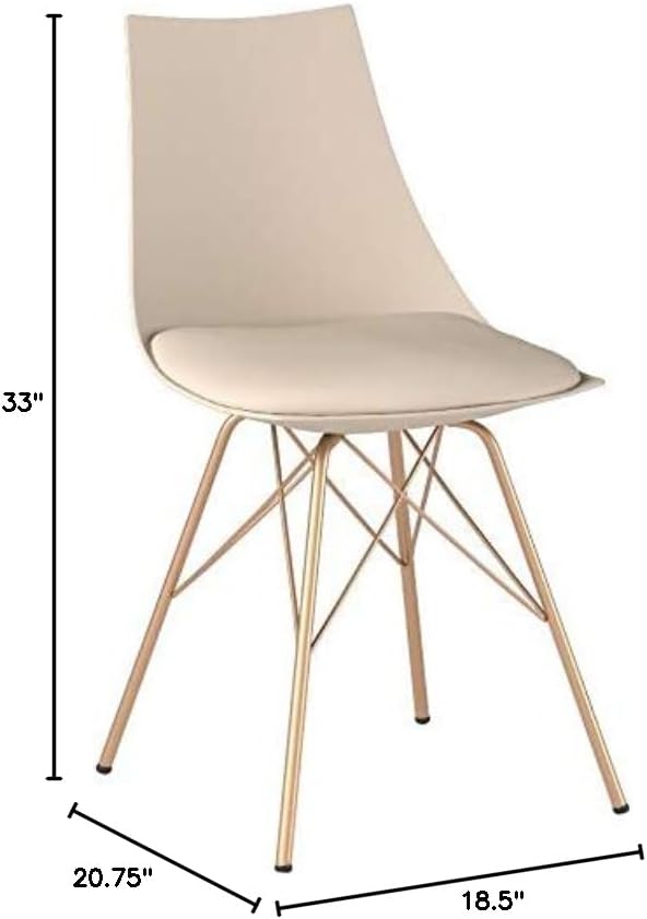 OSP Home Furnishings Oakley Mid-Century Modern Bucket Chair, Faux Leather - Image 8