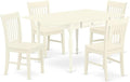 East West Furniture MZNO5-LWH-W 5 Piece Kitchen Table & Chairs Set Includes a by EastWestFurniture