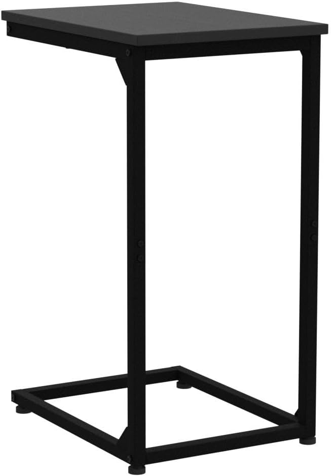 AMHANCIBLE C Shaped End Table Set of 2, Couch Tables That Slide Under, TV Tray - Image 5