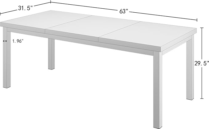 63 Inch Large Computer Desk, Home Office Desk, Modern Desk Table - Image 2
