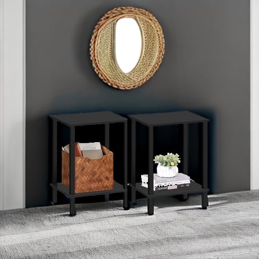 TUTOTAK End Table, Side Table, Nightstand, 2-Tier Storage Shelf, Sofa Table - Image 6