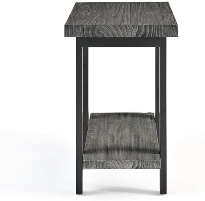 Alaterre Furniture Pomona Metal and Wood 2-Tier End Table, Living Room Furniture - Image 5