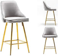 BTEXPERT Set of 2. Upholstered Dining Bar Chairs Footrest High Back Counter by BTExpert