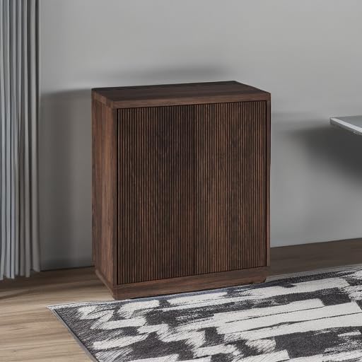 Henn&Hart 28" Wide Rectangular Accent Cabinet in Brown, - Image 6