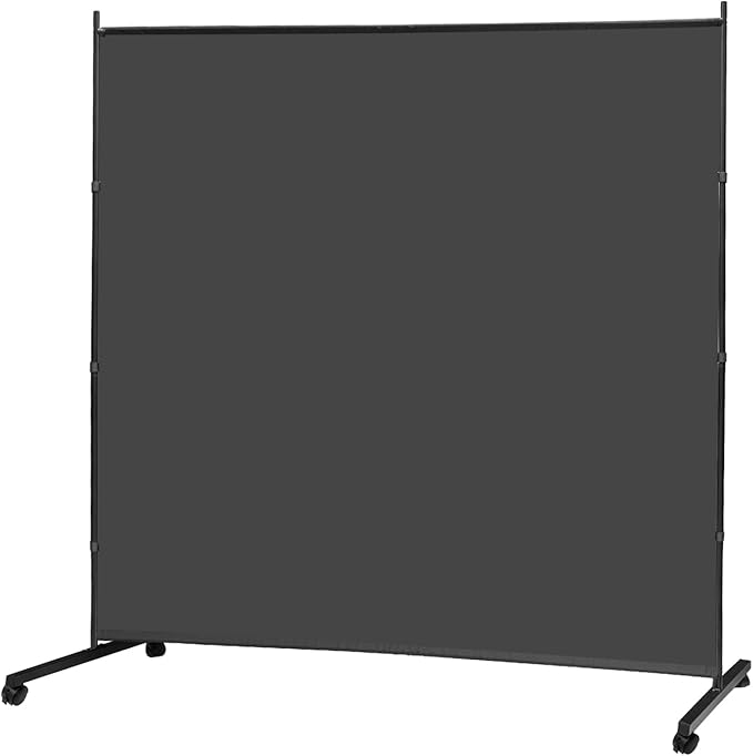 MAYOLIAH Large Single Panel Room Divider on Wheels, 71”W x 75”H Rolling Privacy by MayoliahHome