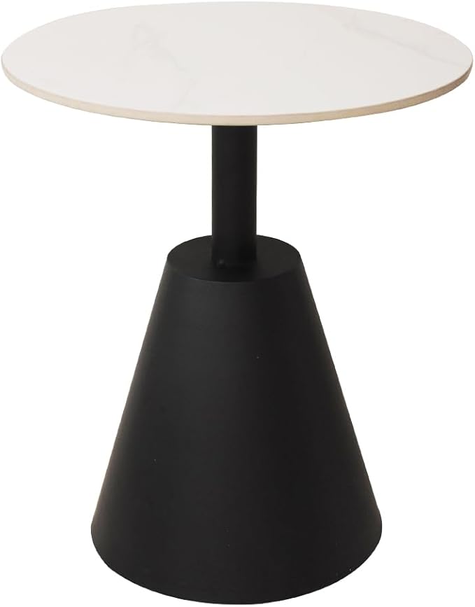 Side Table with Marble Top Metal End Table Modern Sofa Side End Table Outdoor - Image 5