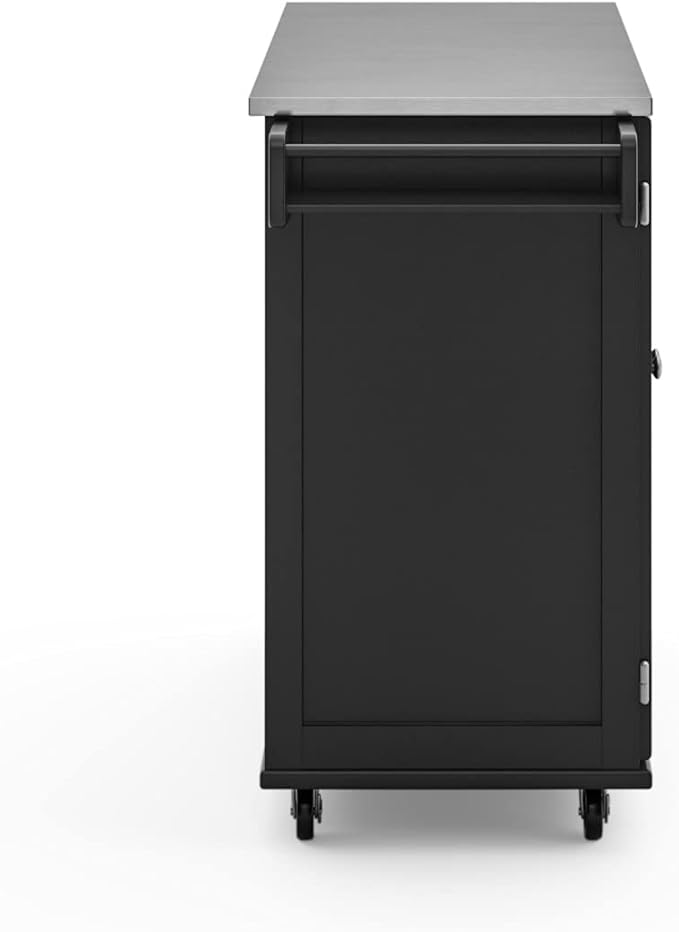 Homestyles Dolly Madison Black Mobile Kitchen Island Cart - Image 15